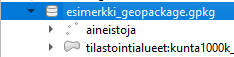 Gispo • GeoPackage – paketti johon voi tallentaa aineiston ja projektin geopackage