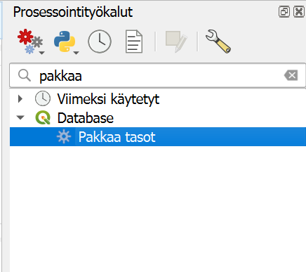 Gispo • GeoPackage – paketti johon voi tallentaa aineiston ja projektin geopackage