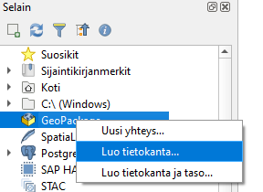 Gispo • GeoPackage – paketti johon voi tallentaa aineiston ja projektin geopackage