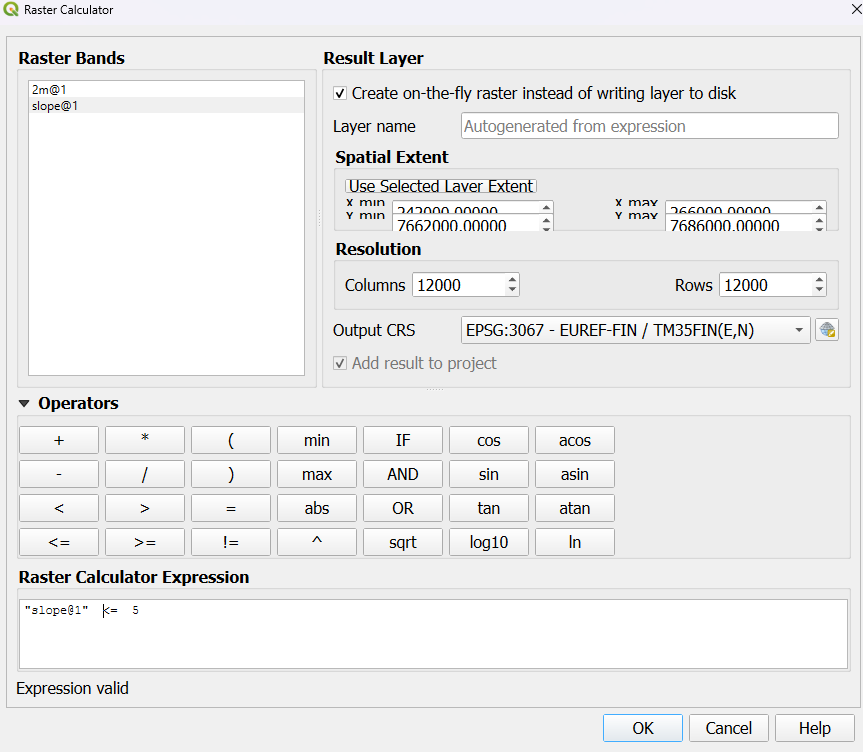 raster calculator